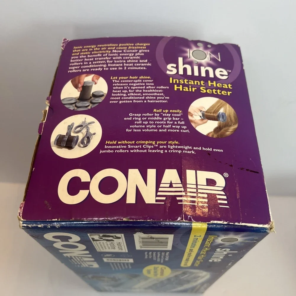 Vintage 2003 Conair Ion Shine CHV26IR Hot Rollers Hair Setter 20 Rollers Clips
